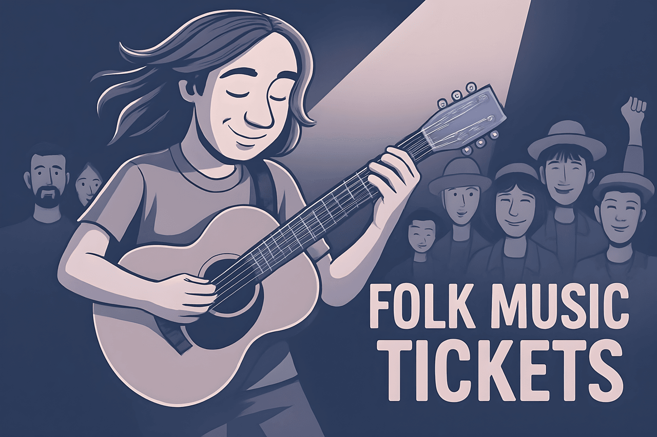 An image of a folk artist playing a guitar