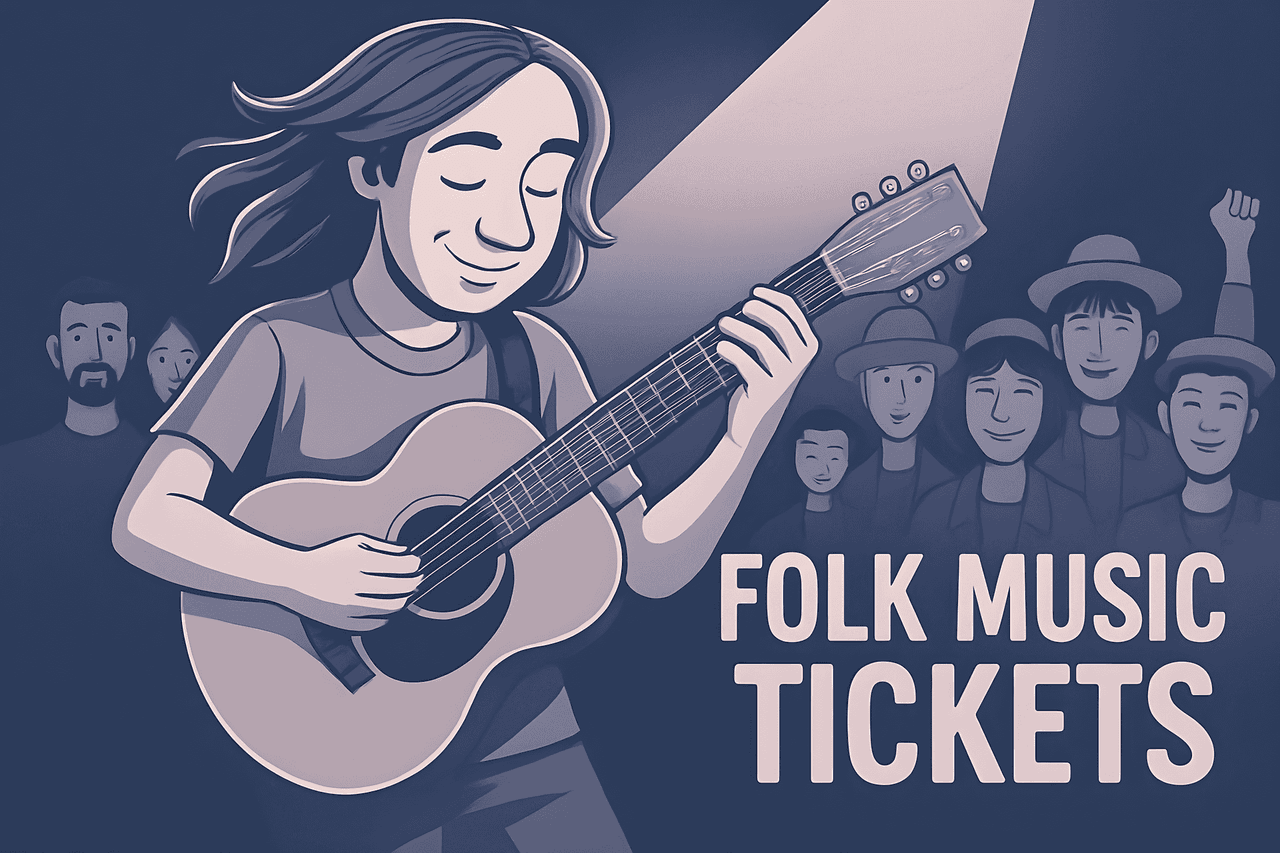 An image of a folk artist playing a guitar